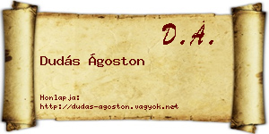 Dudás Ágoston névjegykártya